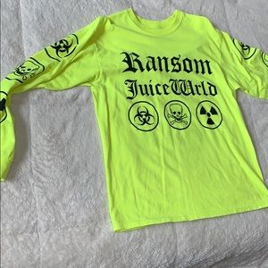 Juice Wrld yellow long sleeve shirt